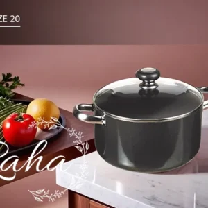 قابلمه درب پیرکس کاج تفلون سایز ۲۰