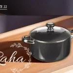 قابلمه درب پیرکس کاج تفلون سایز ۲۲